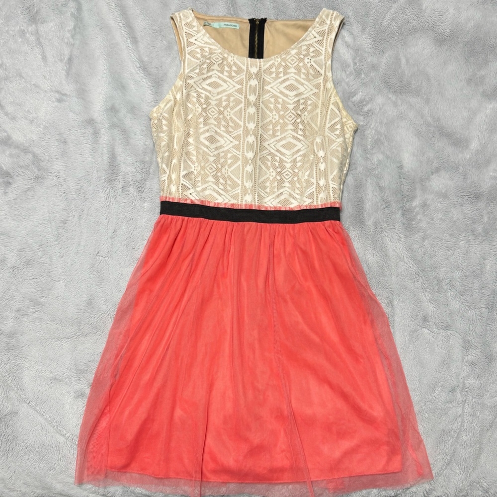 Maurice’s White and Pink Dress